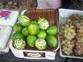 Limes cut like Ukranian Easter Eggs