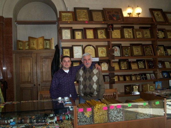 Nice Men at the Cathedral Shop