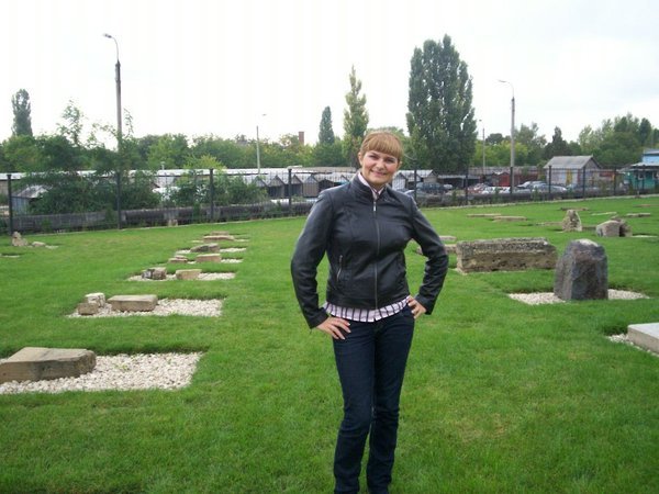 Natasha at cemetary in Transnistria