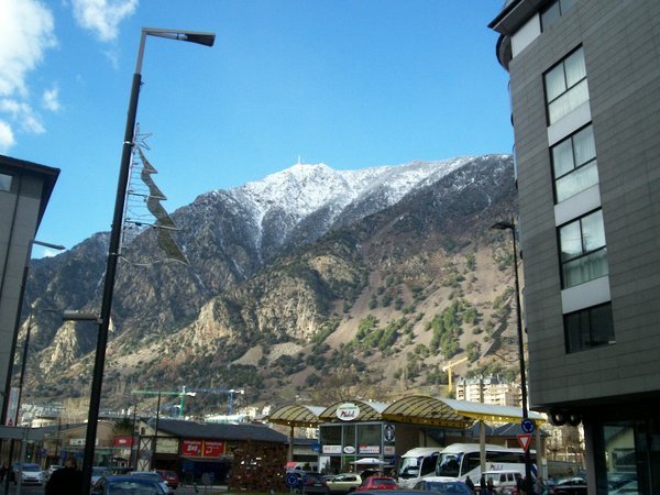 Andorra - snow capped mtns.