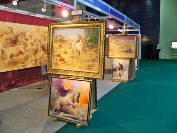 Oil Painting Vendor at Horse Fair
