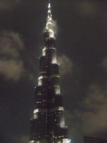 View of Burj Dubai at night