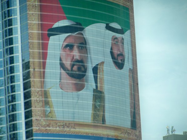 Sheik on side of building