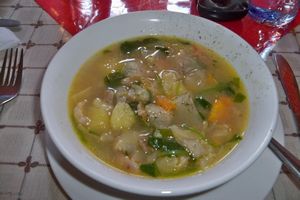 Vegetable Soup with Boiled Mutton