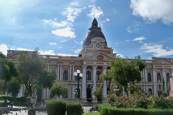Palace of the Legislature on Plaza Murillo in LaPaz