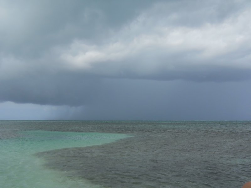 A storm brewing in the Caye Caulker seas