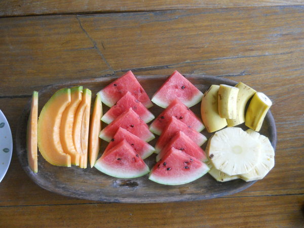 Our Fruit platter at the Jungle River Lodge