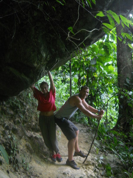 Our 2 hour trek up to the Waterfall in the Rio Cangrejal