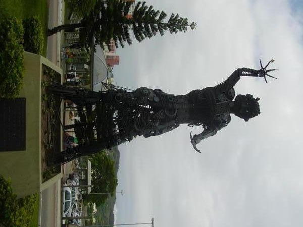 Statue at the bus station