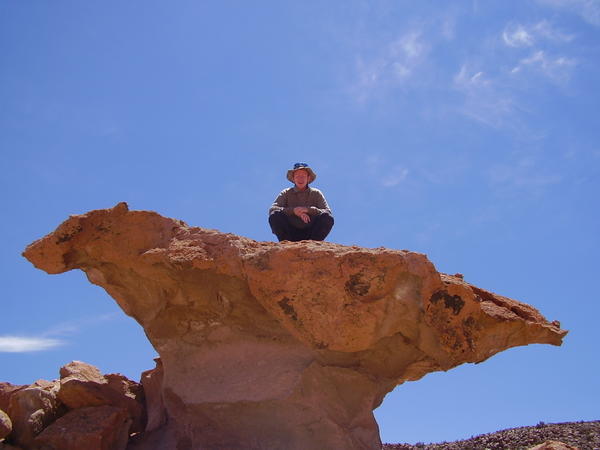 James on a rock