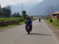 Action shot - driving through the sacred valley and towns