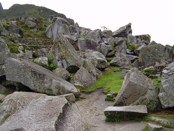 This is some of the rocks at the top of MP from which the buildings were constructed