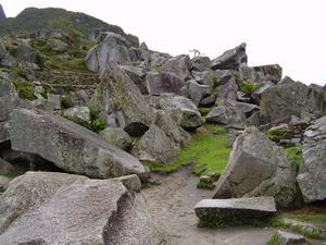 This is some of the rocks at the top of MP from which the buildings were constructed