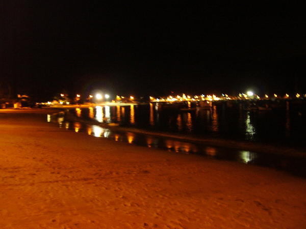 Ilha Grande harbour at night