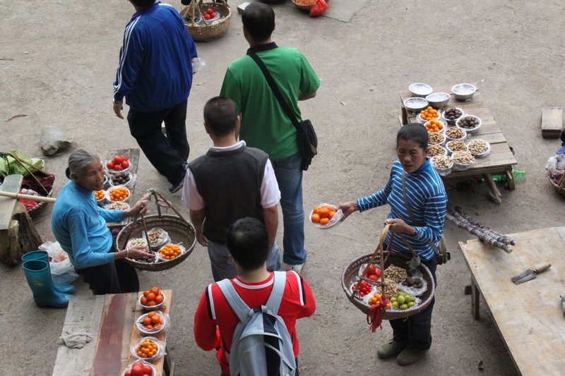 Fruit Vendors on the Jetty