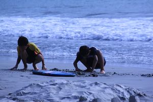 children on the beach