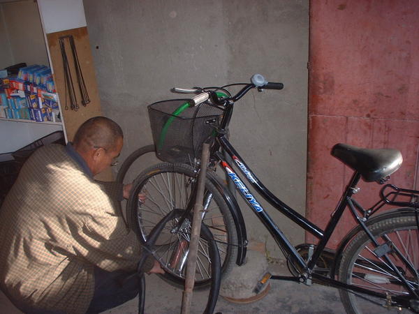 Bicycle Mechanic fixing my bike