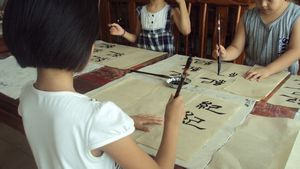 Calligraphy at the Elementary School