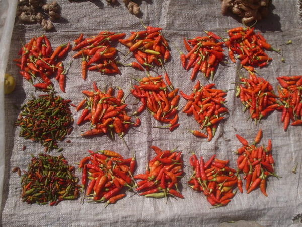 Spices in the market at Baucau