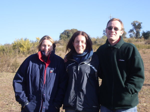 Simon, Lynne & Suzanne looking for kangaroos at Tidbinbilla