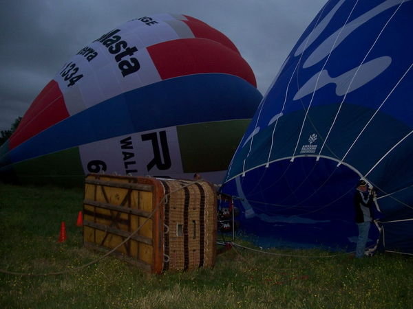 Balloons being inflated