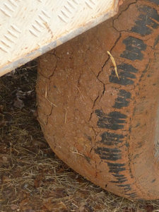 Mud Buildup on Van Tyres