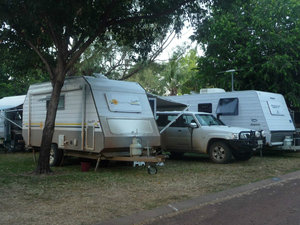 001 Squeezed into a site at Ivanhoe CP Kununurra