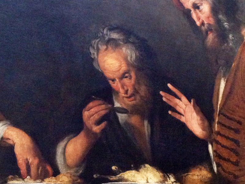 The hell is on my spoon? - dinner scene detail academia museum