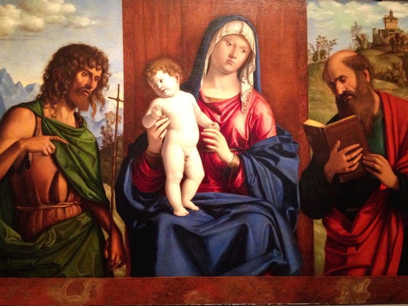 This Jesus baby practically glowed off the canvas -academia museum