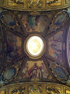 Ceiling with very cool window in basilica Santa Maria Maggiore