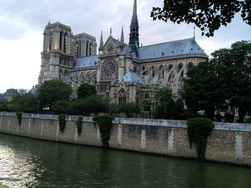View of Notre dame while walking home