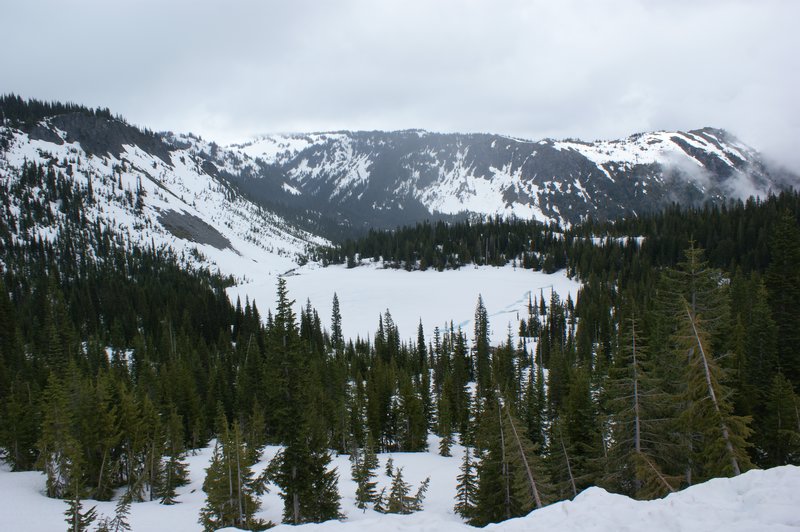 Snow covered lake