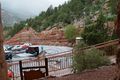 Remains from hail storm at the Manitou Cliff Dwellings