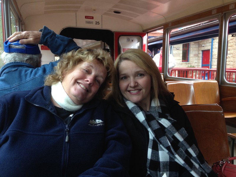 Linda and Stephanie on the Cog Railway