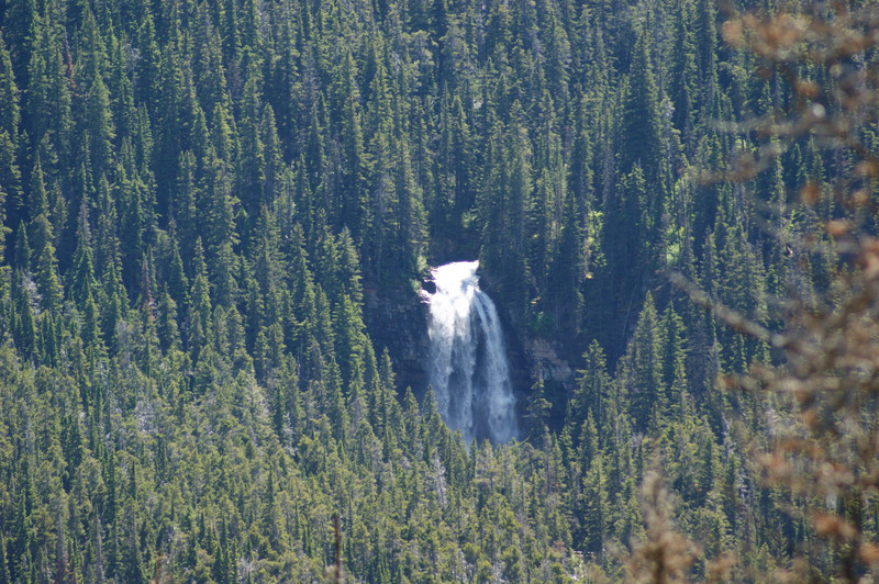 Random waterfall on side of mountain