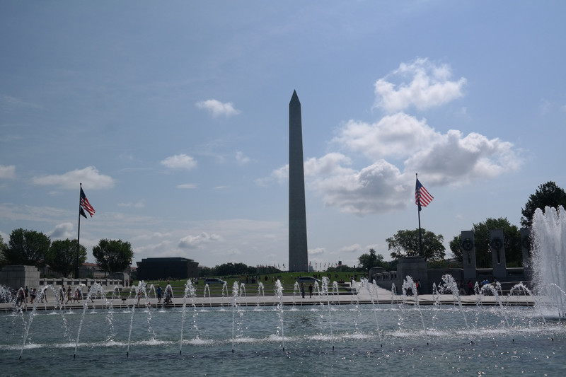 Washington Monument and National World War II Memorial