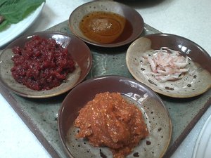 Week Nine: Ssam Sang (쌈상) Sauces to eat Samgyeopsal with