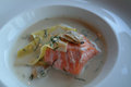 Escalope of Salmon with a Light Basil Veloute