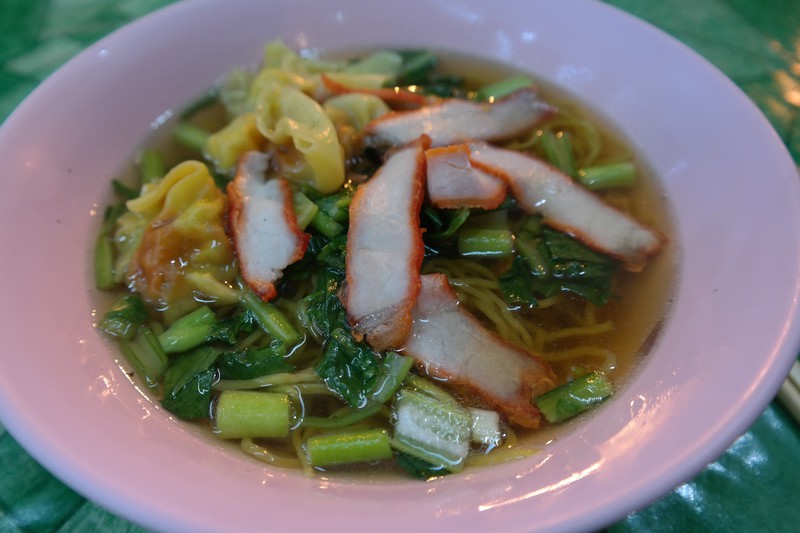 Pork and Dumpling Noodle Soup