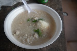 Pork and Egg Rice Porridge