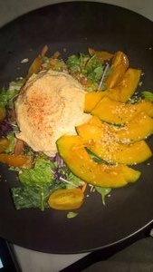 Hummus and Pumpkin Salad
