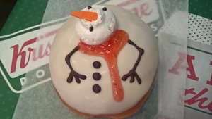 Festive Snowman Doughnut