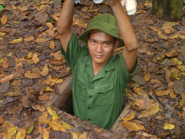 Down he goes - Cu Chi Tunnels