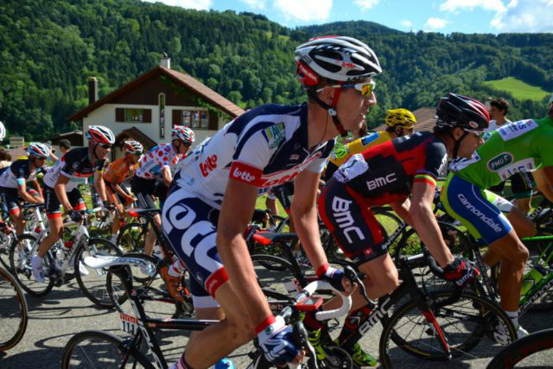 Tour de France riders in Saint-Ursanne