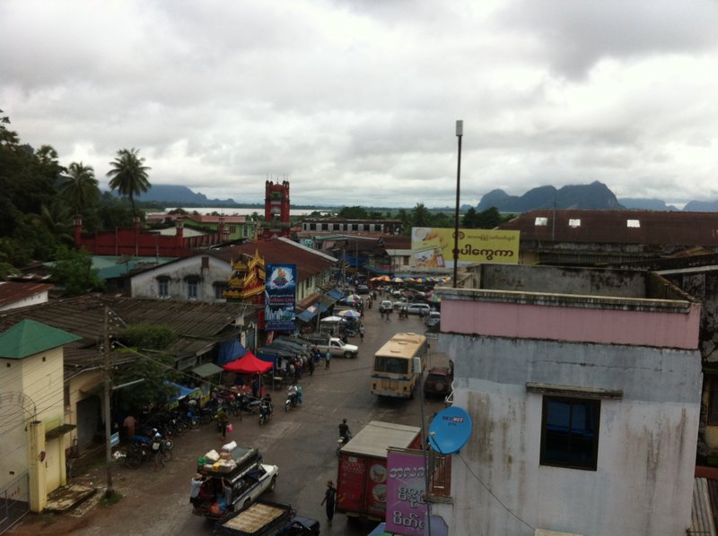 View of Downtown Hpa An from Soe Brothers Guest House