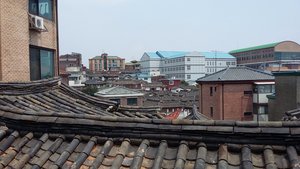 Tiled roofs at Hanok Bukchon Traditional Village
