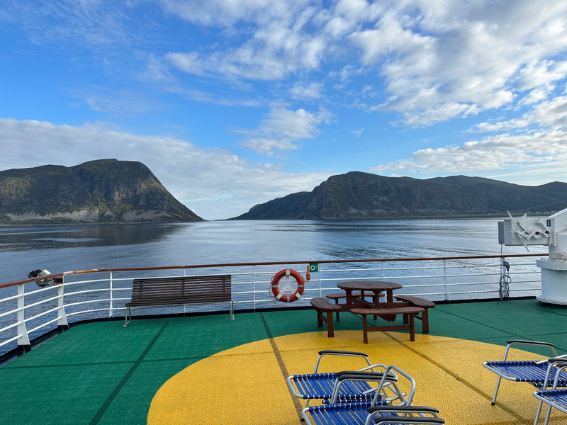 Calm waters heading into our morning fjord