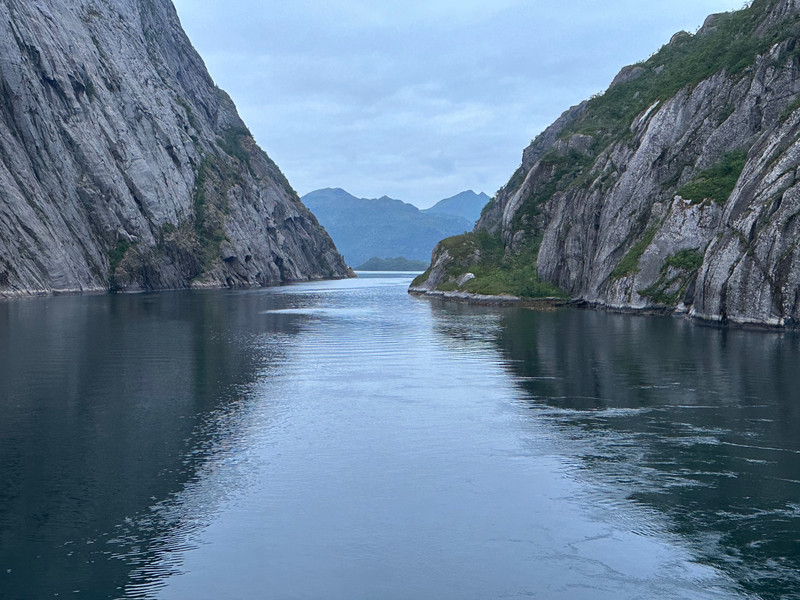 Trollfjorden showing the tight entry