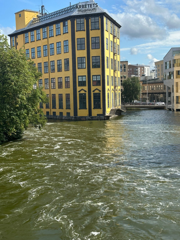 Building restored as a museum in the middle of the river