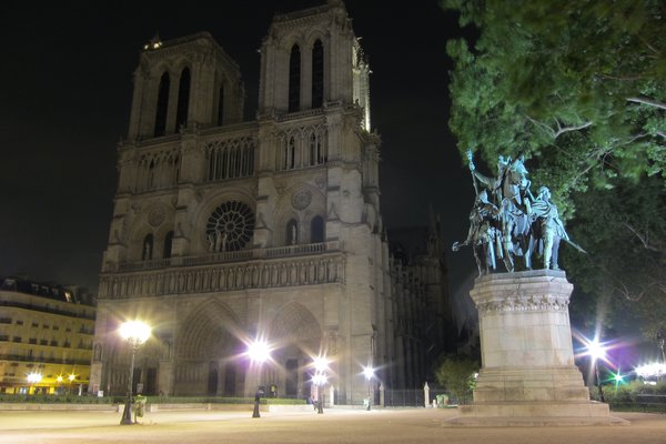 Notre Dame at midnight